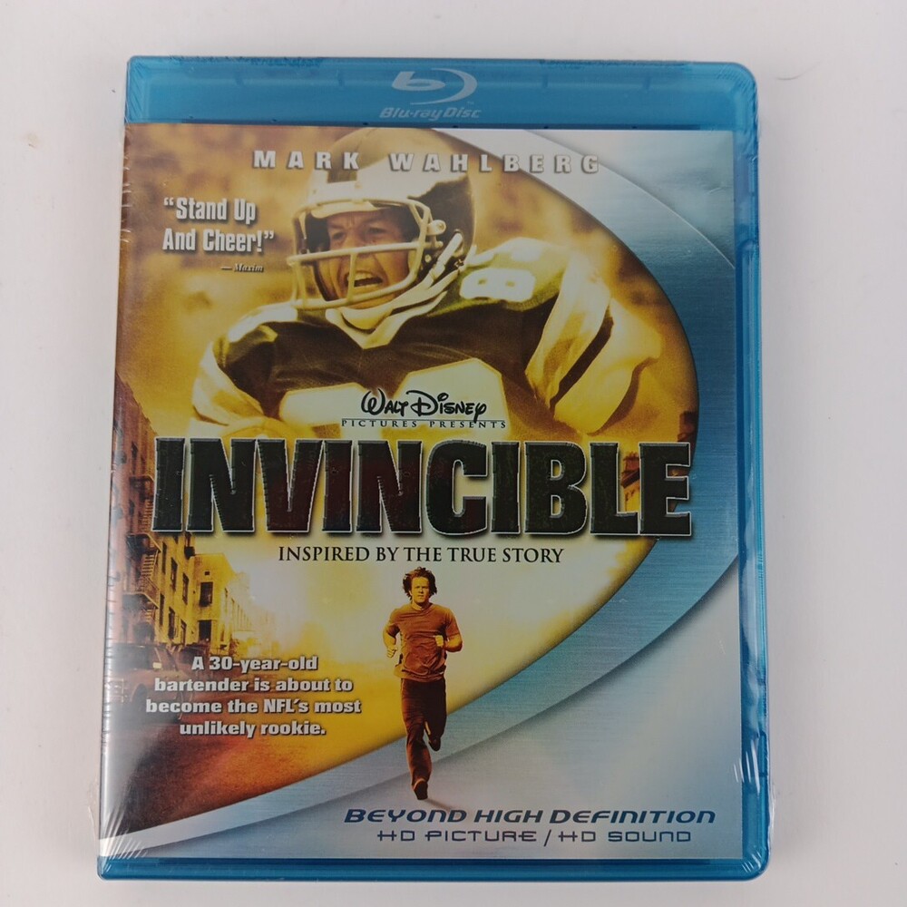 New Sealed Invincible Blu Ray Disc Football Movie Disney 2006 Mark Wahlberg
